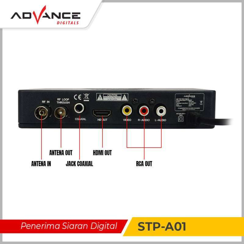 RK [ GRATIS ONGKIR ] ADVANCE STP-A01 - Set Top Box TV Digital TV Tabung STB Receiver Penerima Siaran