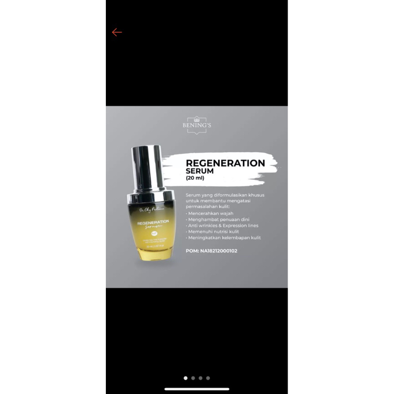 Bening's Skin Regeneration Serum | Serum Scar / Bopeng