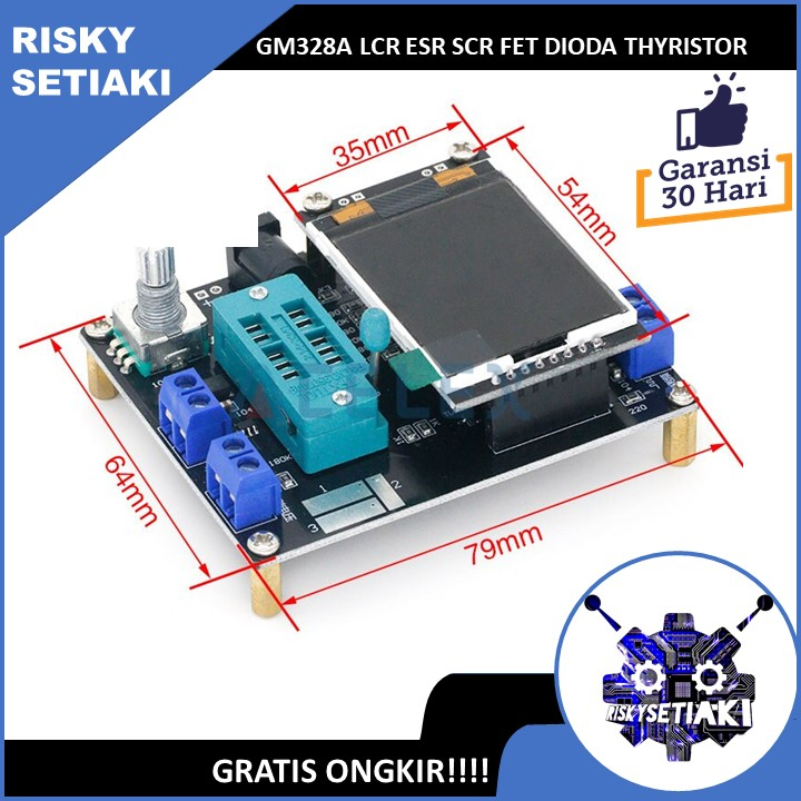 GM328A LCR ESR SCR FET DIODA THYRISTOR TRANSISTOR SMART TESTER