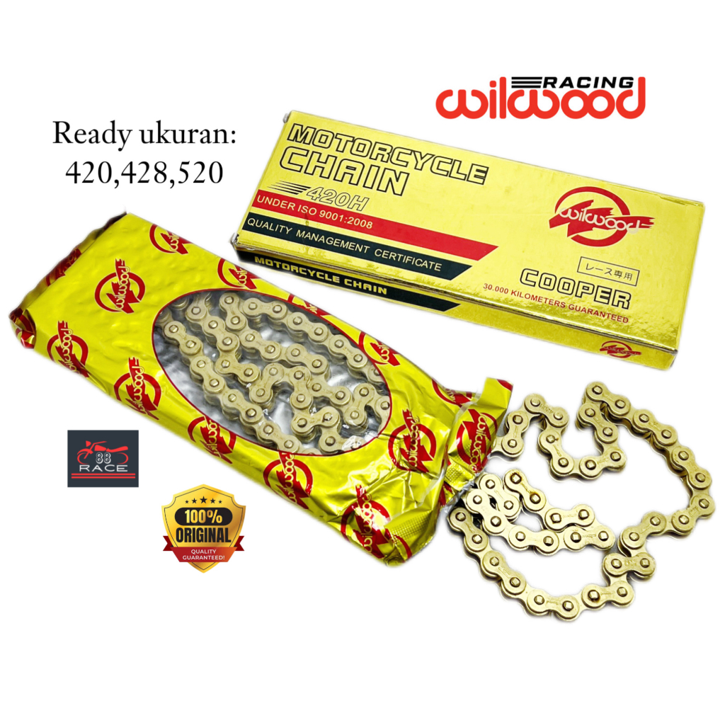 RANTAI WILWOOD 428H GOLD Panjang 112, 128, 140 | Rantai Motor Wilwood 428H all motor