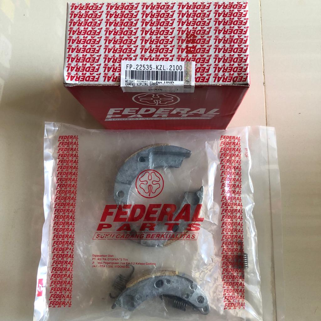 KAMPAS KOPLING GANDA MERK FEDERAL PNP HONDA BEAT, SCOOPY, VARIO CARBURATOR/FI KODE (FP 22535-KVY-270