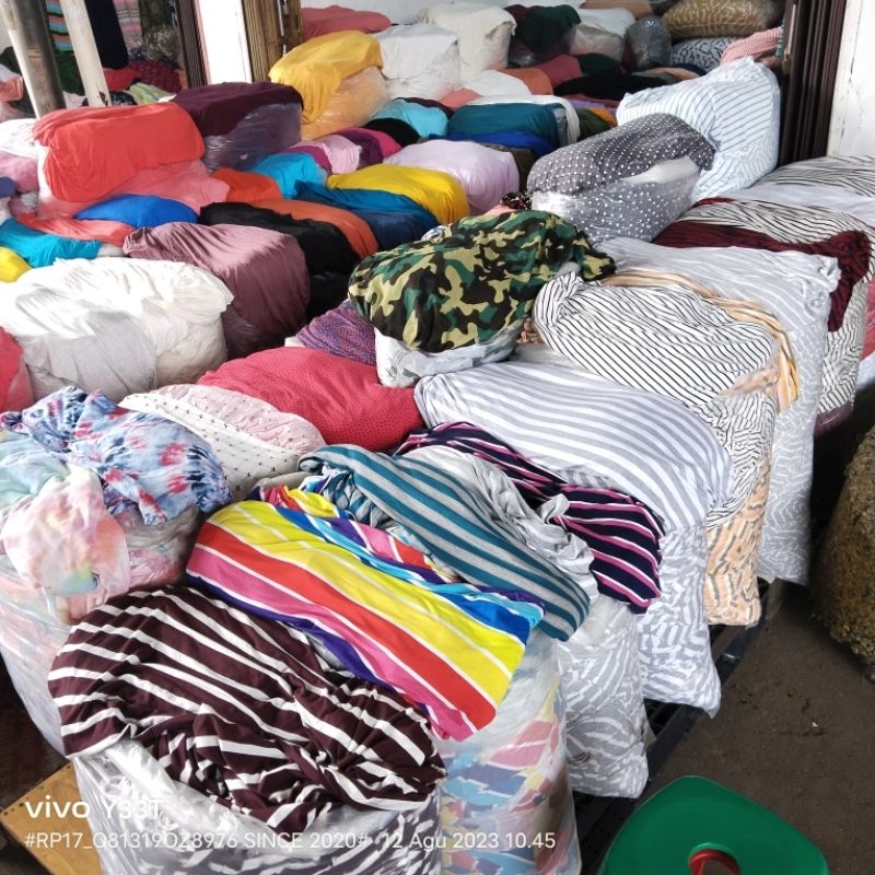 HARGA/0,5 M | BAHAN SPANDEK RAYON / KAIN SPANDEK RAYON MOTIF / KAIN KAOS GARIS / BAHAN KAOS SALUR