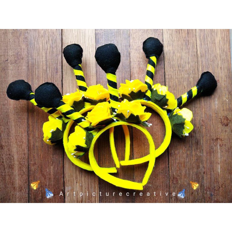bando motif tawon elegan dan cantik buat pentas atau lucu lucuan/bandana cantik anti patah/bando/ban