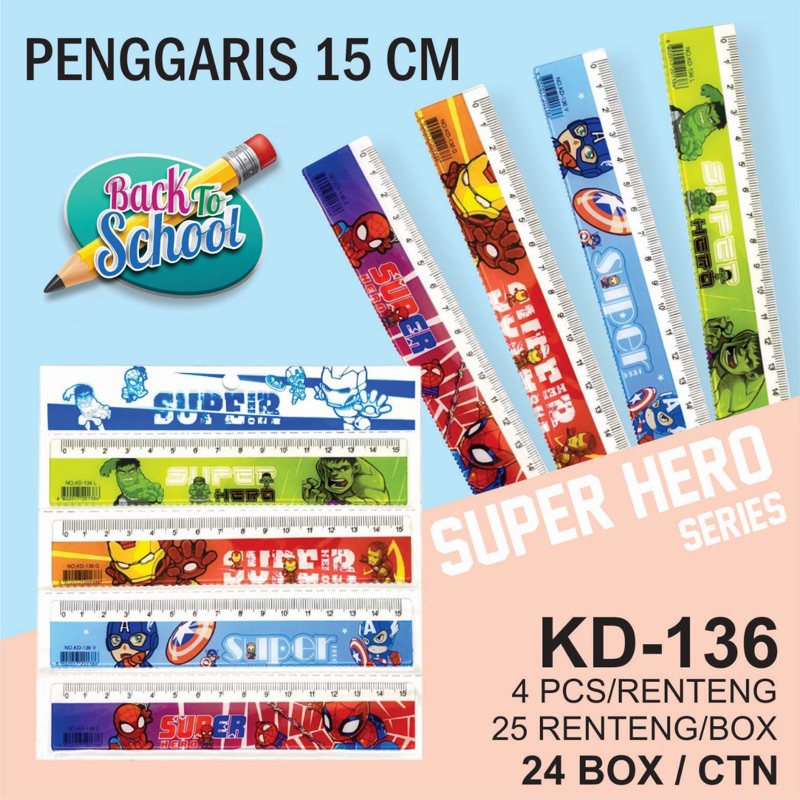 

Penggaris 15 cm merk NCL (harga per renteng 4 pcs)