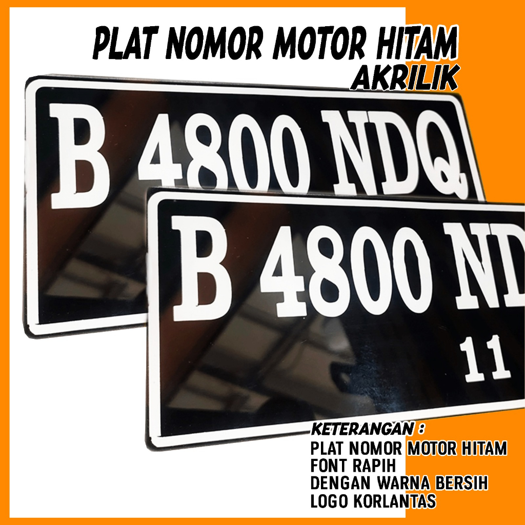 Plat Nomor Mika Akrilik Plat Nomor Motor Mika Harga Murah