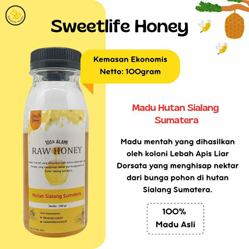 

Madu Hutan Murni Mentah Madu Asli Hutan Sialang Sumatera 100gram Pure Raw Honey