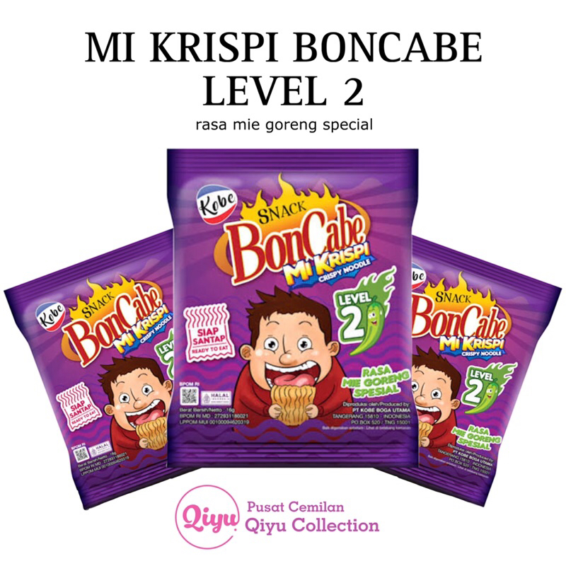 

Mi Krispi Boncabe Level 2 Mie Kremes Goreng Snack Viral Cemilan Anak