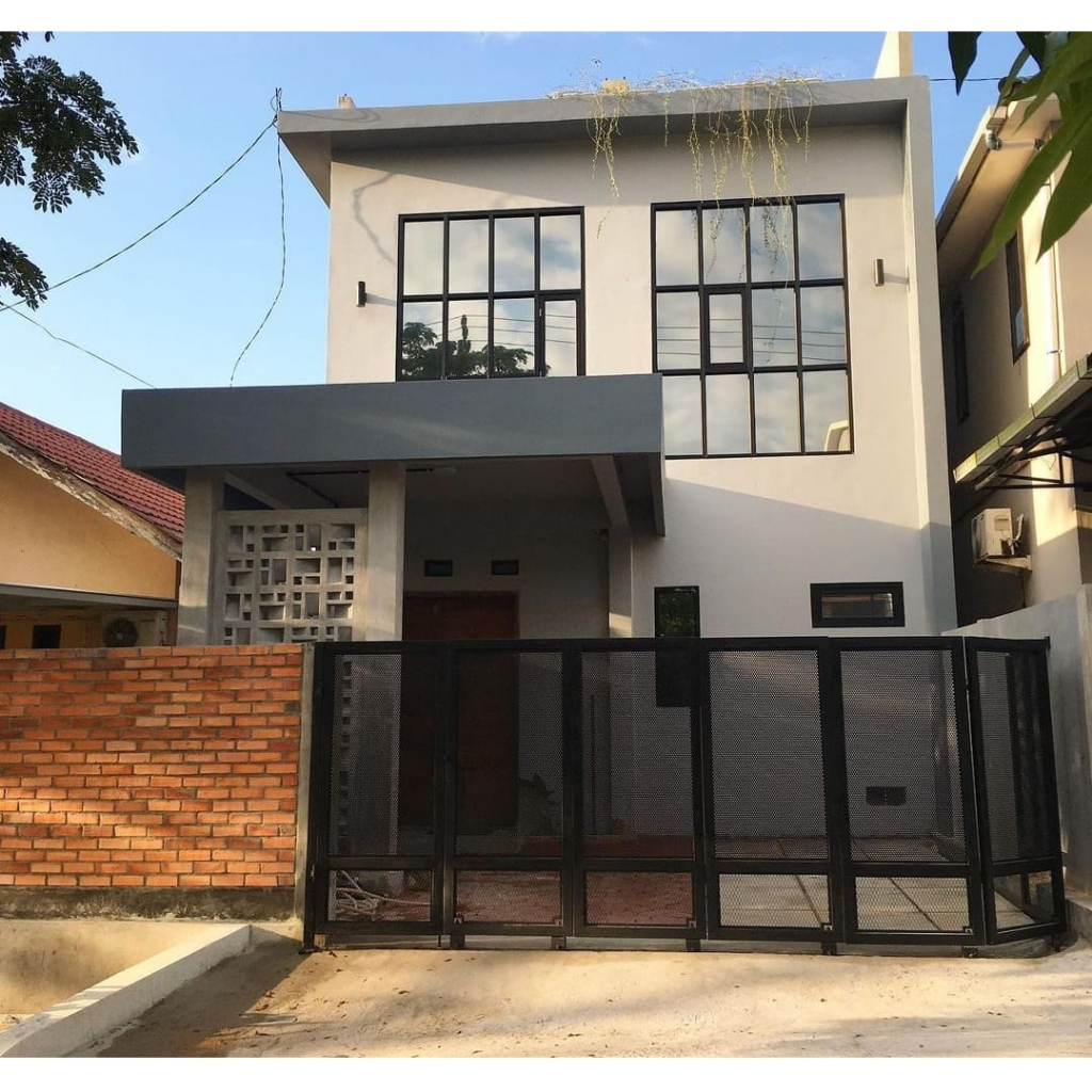 Pagar plat rumah industrial perforated