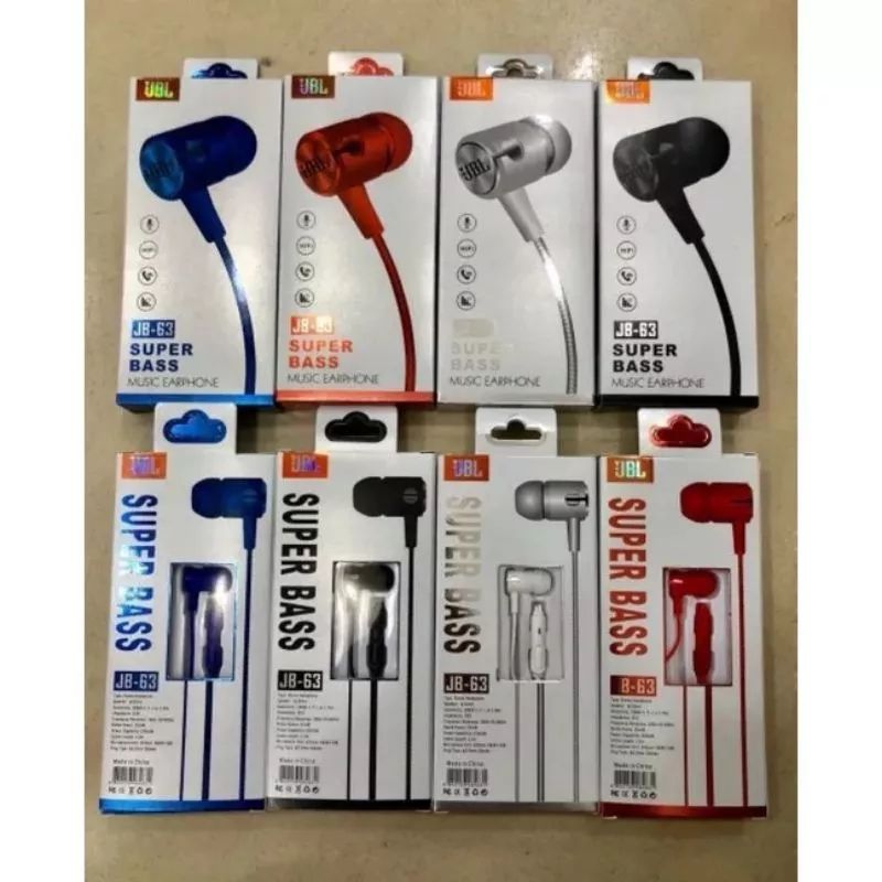EARPHONE JBL JB- 63 HEADSET / HEADSET SUPER BASS