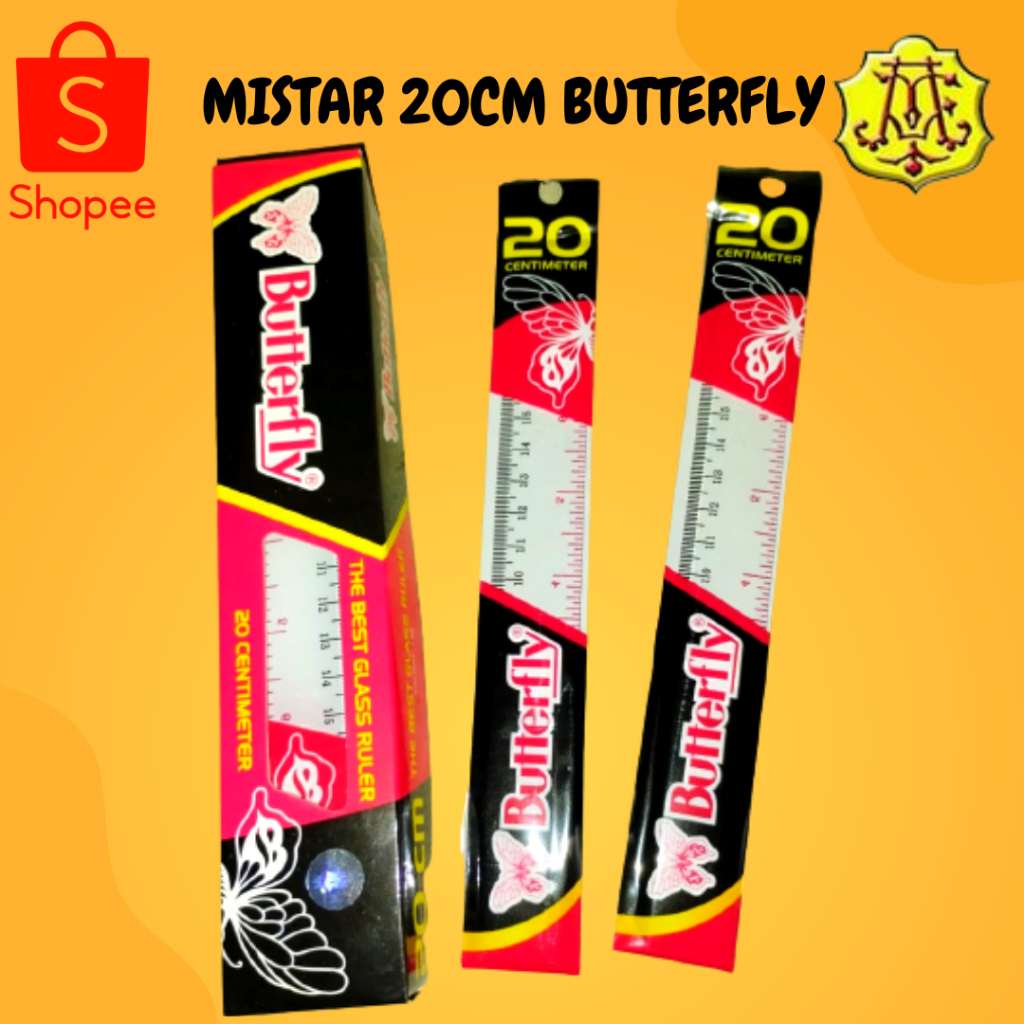 

MISTAR / PENGGARIS 20CM BUTTERFLY