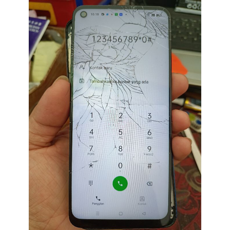 Lcd oppo a53 retak masih bagus Layar hp oppo a53 Touchscreen oppo a53