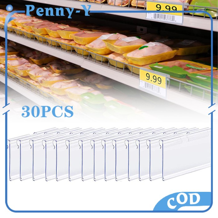 

30pcs Label Harga Mika Price Tag Holder PVC Price Tag Card