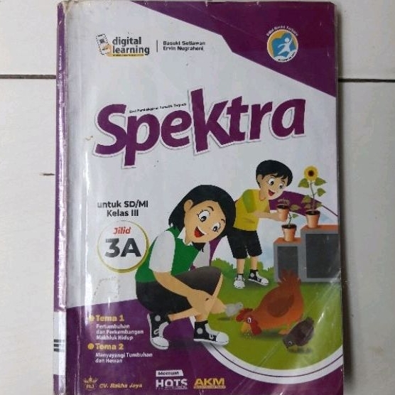 Buku Spektra SD/MI kelas 3 jilid 3A k-13 (BEKAS)