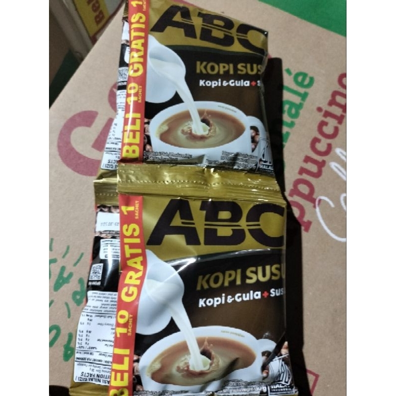 

KOPI ABC SUSU 1 renceng isi 10