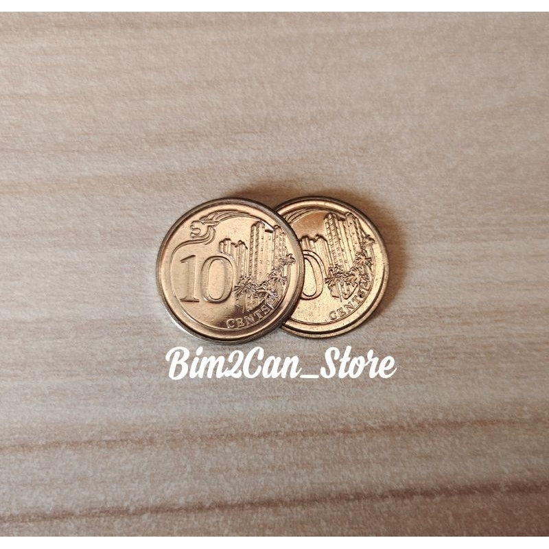 Koin Asing Kuno Singapura 10 cent