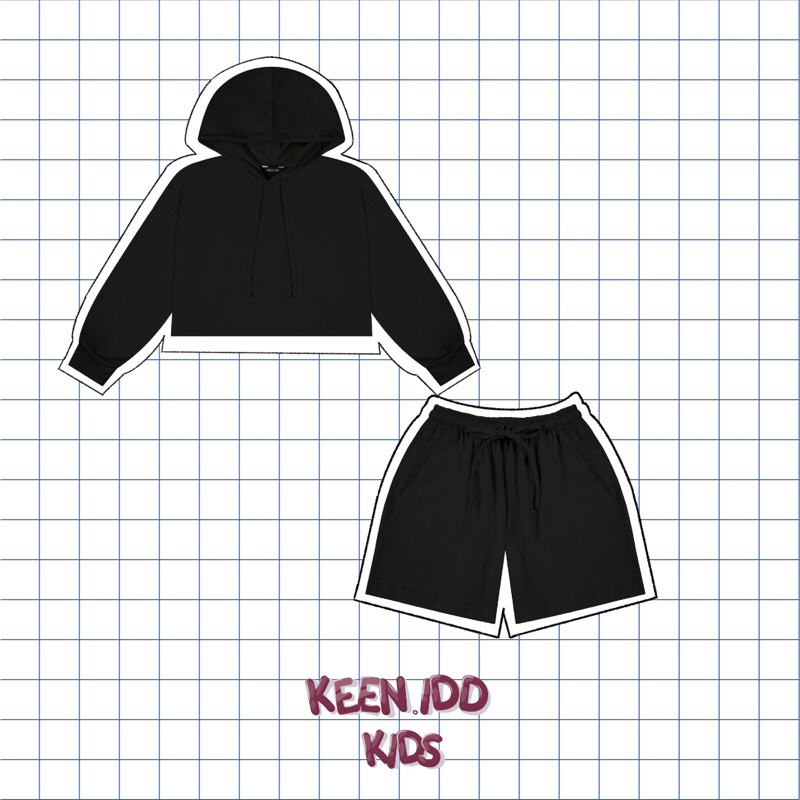 KEEN.IDD KIDS ONE SET - Hoodie + Short Pants for Kids 1 - 8 Years  - Available Custom Size