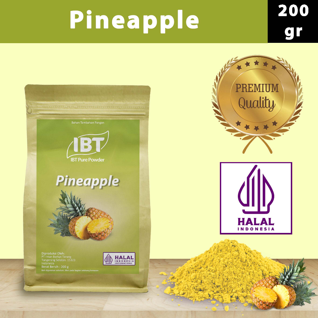 

Pure Pineapple Powder Essence Murni Bubuk Nanas Import Makanan Kue 200 gr