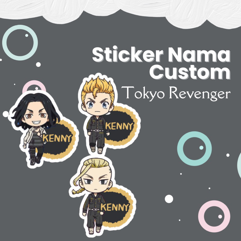 

ANIME TOKYO REVENGER Sticker nama custom Waterproof