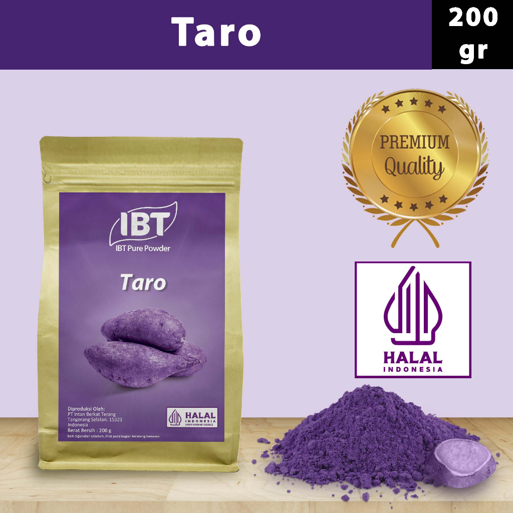 

Pure Taro Powder. Impor Taiwan. Bubuk Essence Murni Kualitas Bagus 200 gr