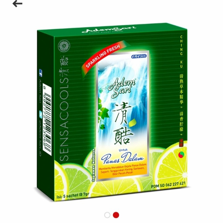 

Adem sari minuman penyejuk panas dalam sariawan 5 x 7 gr