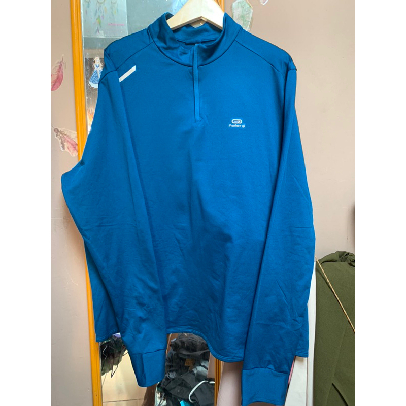 Jaket pria merk Decathlon Kalenji / Jaket running hangat pria / Kalenji warm long sleeved running