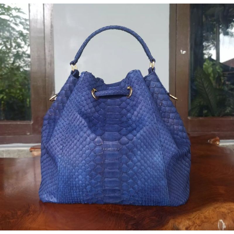 Tas Serut Asli Kulit Ular-Tas Kulit Asli Model Serut Handle
