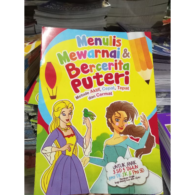 Buku Anak Menulis Mewarnai dan Bercerita Puteri