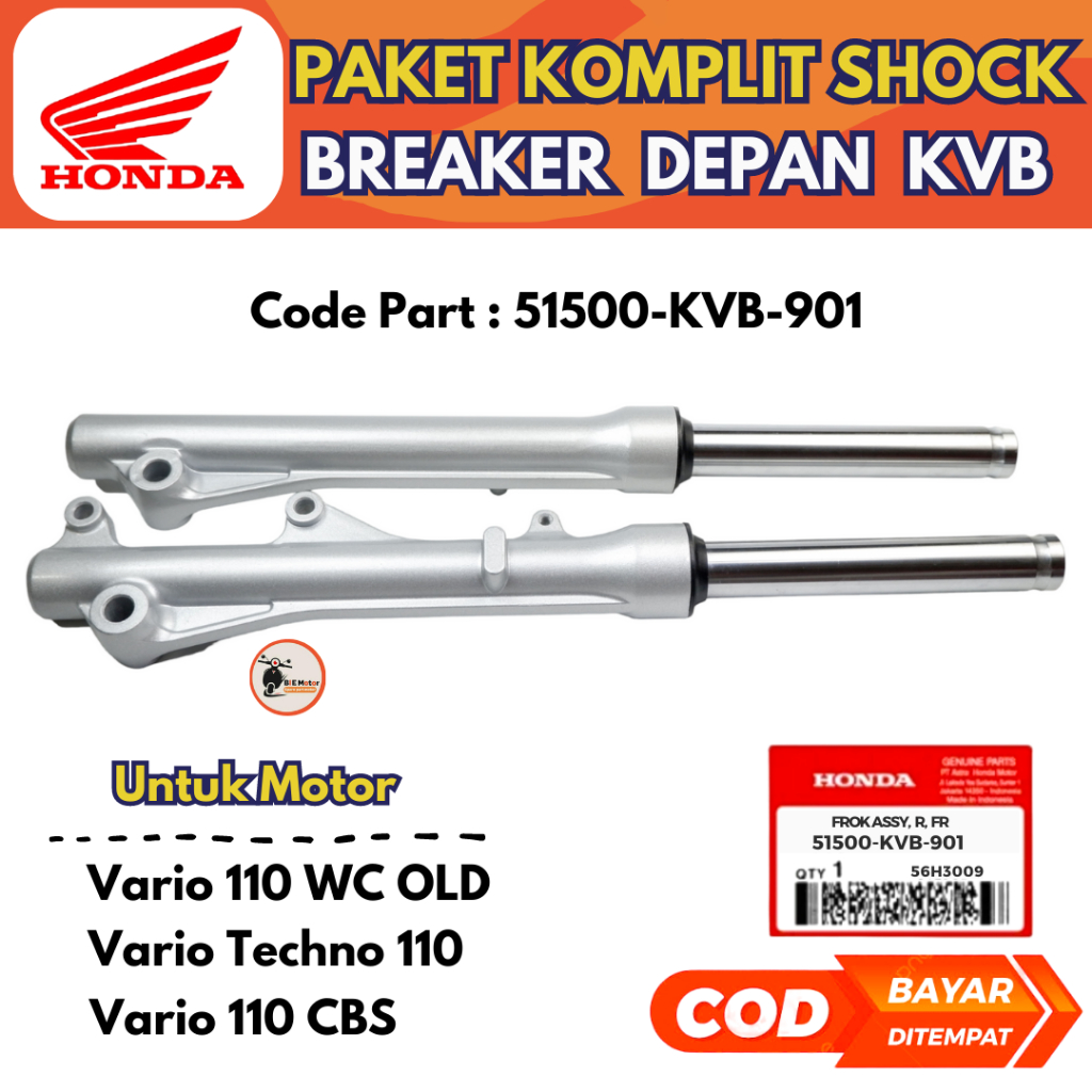 Sok Shock depan Vario 110 CW , Vario Techno 110  Kode  51500-KVB-901