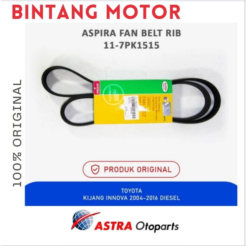 Tali Kipas Fan Belt Innova Diesel 04-16 11-7PK1515 Aspira Bando