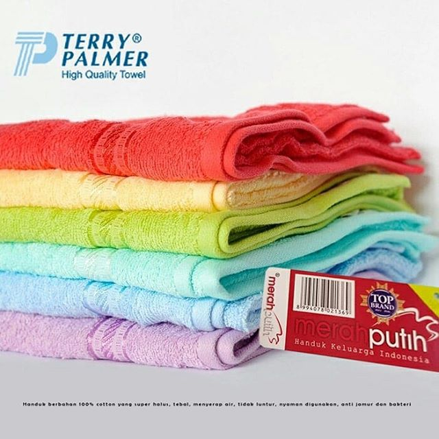 MH Handuk Merah Putih Uk 50x100 Termurah