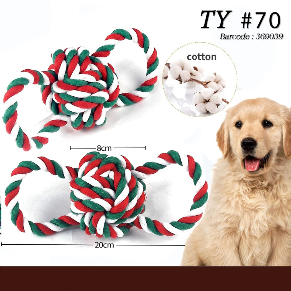 TY#70 DOG CHEWTOYS ROPE MAINAN GIGITAN ANJING 369039 - TALI TAMBANG TY70 IKAT DAN TARIKAN ANJING