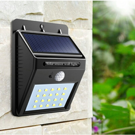 Lampu LED SOLAR TANPA sensor Power Tenaga Surya untuk dinding pagar taman tangga portable tanpa kabe