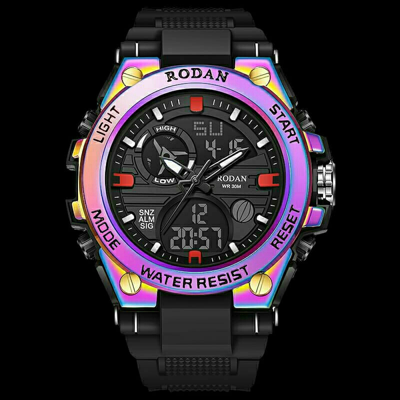 Jam Tangan Pria Rodan Dual Time Water Resist Original