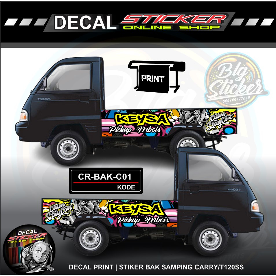 STICKER MOBIL PICK UP CARRY FUTURA STICKER VARIASI BAK SAMPING