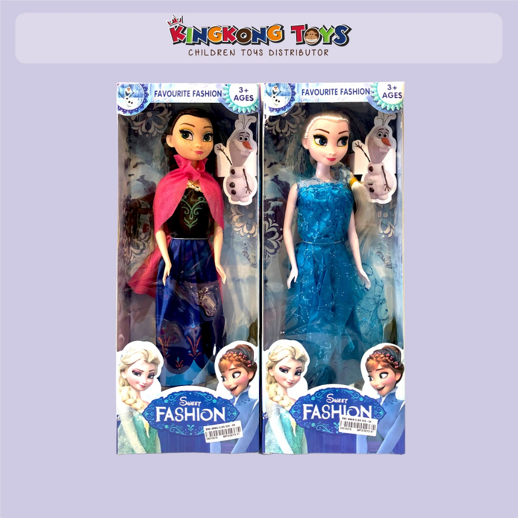 Boneka Anna Elsa / Mainan Frozen Boneka / Mainan Anak Edukatif / Barbie Elsa Anna Beserta Baju / 040