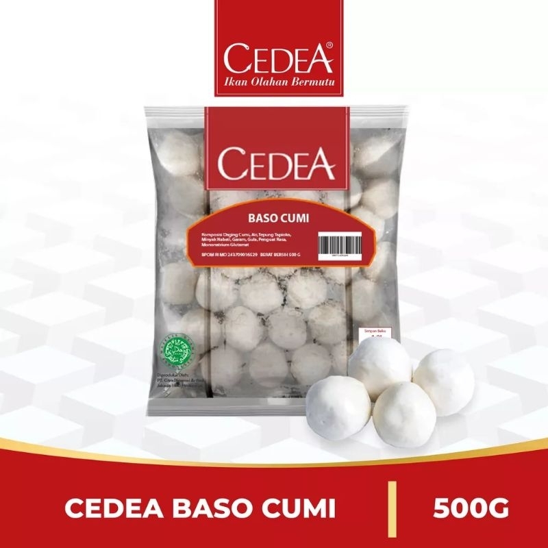 

Cedea Baso Cumi 500g Bakso Cumi Olahan Ikan Squid Meatballs Frozen Food