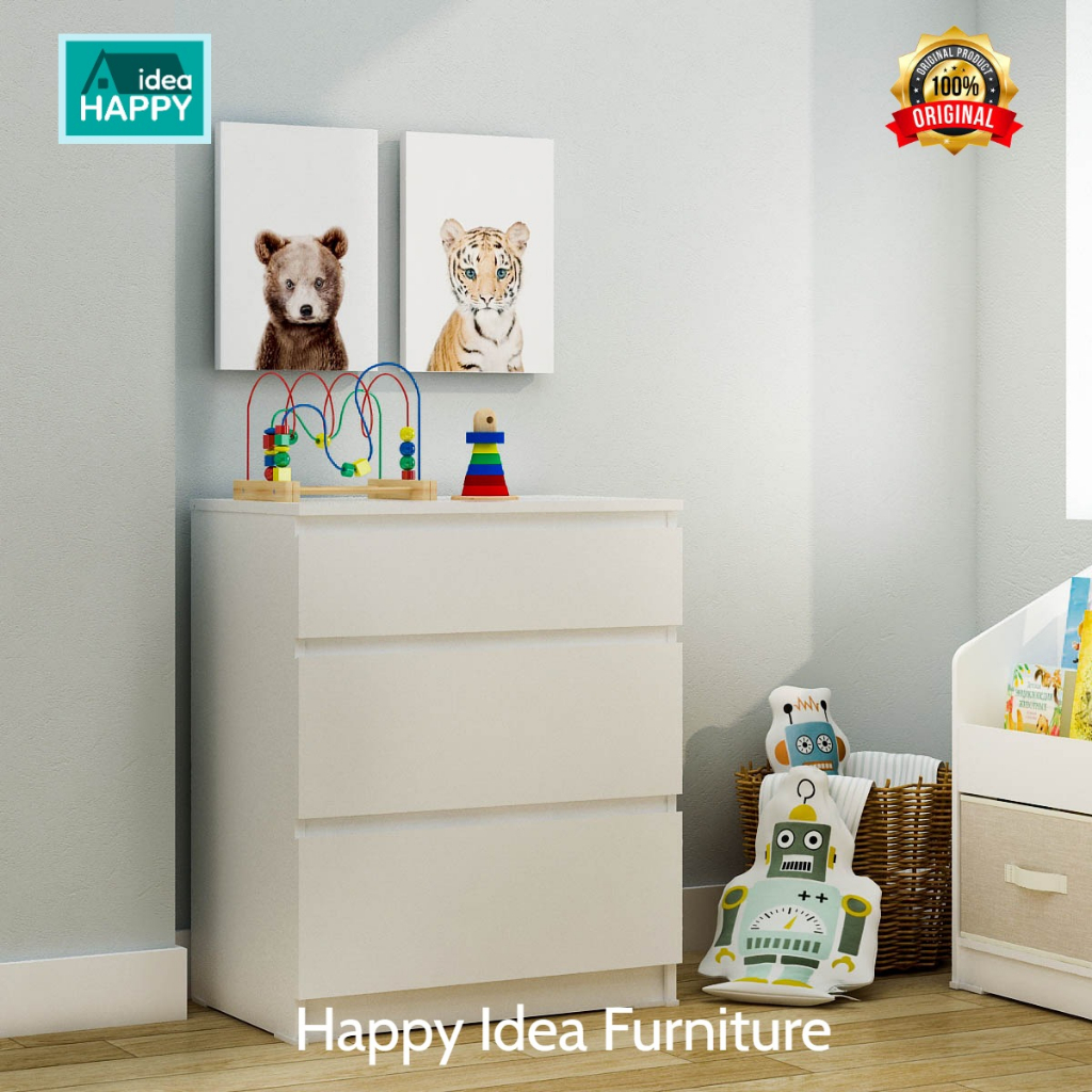 𝗛𝗮𝗽𝗽𝘆 𝗜𝗱𝗲𝗮 - Lemari Laci Bufet Laci Minimalis Baby Drawer Sideboard Drawer Linus CH3 Linus CH 3 Pira