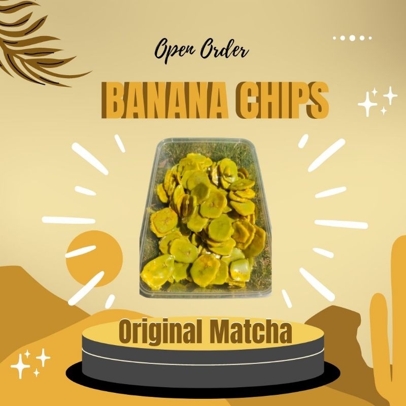 

banana chips varian rasa matcha