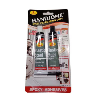 

Lem Plastic Steel Epoxy Adhesives Handsome 24gr (Lem 5 Menit)