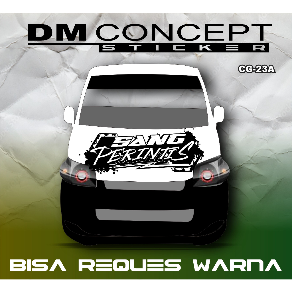 DECAL KAP DEPAN GRANDMAX SIMPLE MURAH BERKUALITAS KODE CG-023