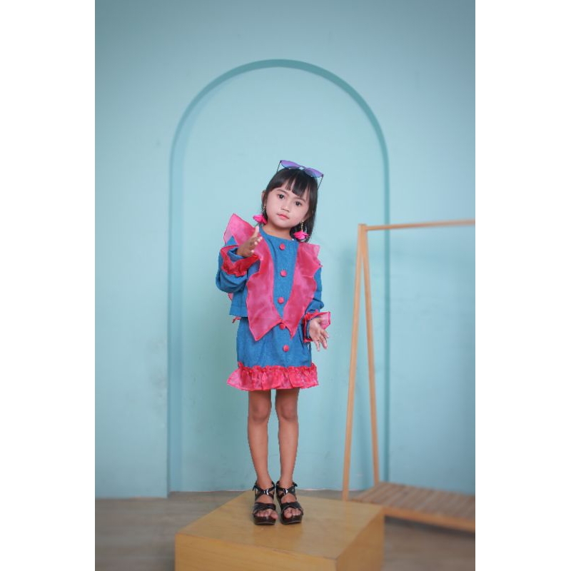 SEWA BAJU FASHION SHOW CASUAL DENIM/BLUE/BIRU ANAK [BACA DESKRIPSI]