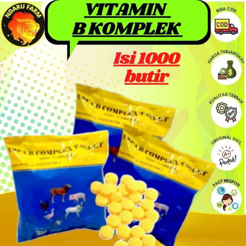 RK Vitamin B-Kompleks USFA 1000 tablet Ayam Kambing Domba Sapi Termurah NDARUFRAM