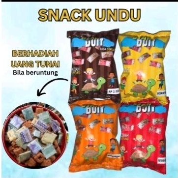 

snack undu/ujan duit berhadiah uang tunai langsung