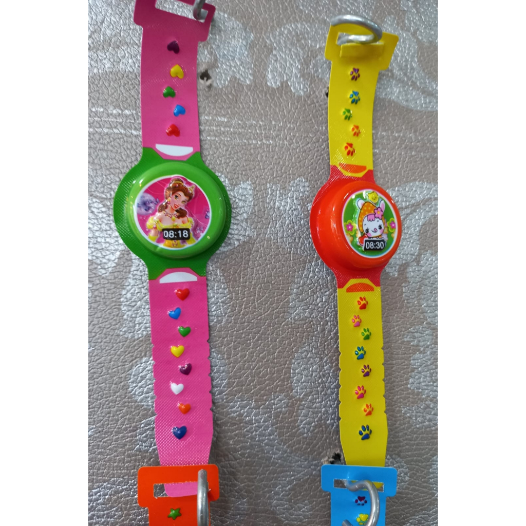 

Pusan Mini Jam Tangan choco coated permen coklat motif karakter
