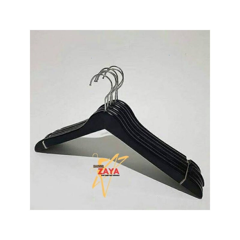 1 PCS HANGER KAYU BAJU DEWASA WARNA HITAM