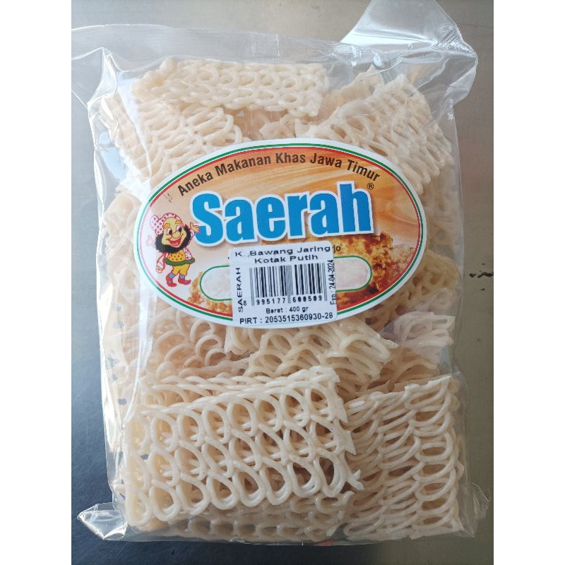 

Kerupuk Bawang Jaring Kotak Ny Siok / Saerah 400 gr