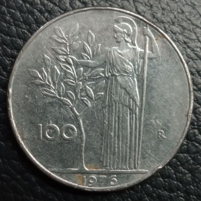 Koin Kuno Italia 100 Lire tipe Besar tahun acak | Uang Kuno Koin Asing Mancanegara