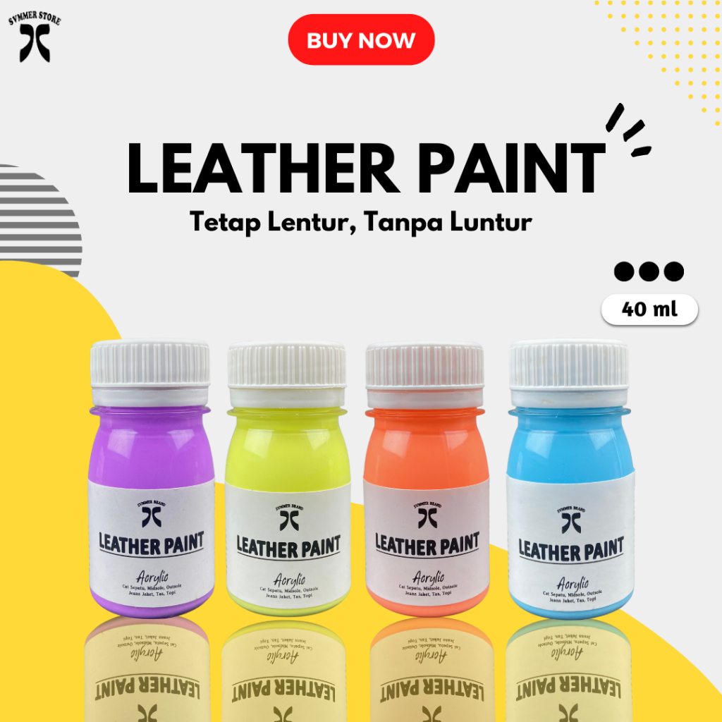 Leather Paint Cat Sepatu Tas Jaket Kaos Lukis Sol Kulit Asli Sintesis Repaint Dompet Jeans Topi Kanvas Shoes Canvas - Svmmerink