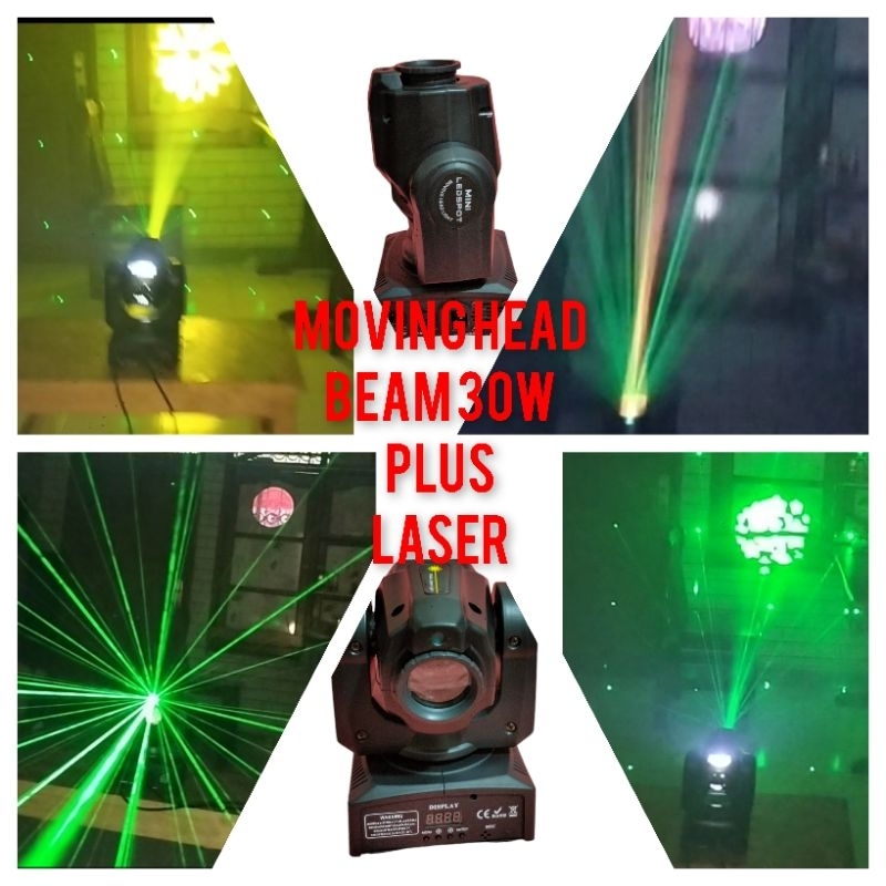 Lighting atau Lampu Moving Head Beam 30W plus Laser