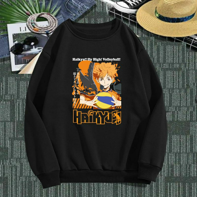 Sweater Shoyo Hinata Haikyuu Crewneck Anime Manga Jepang Seri 2